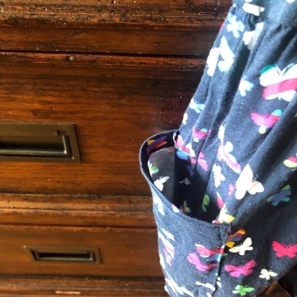 Wonder Nation blue butterfly dress with pockets in size S (6-6x) - Picture 4 of 7